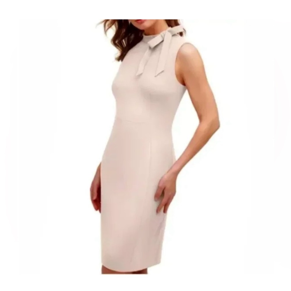 Calvin Klein Tie-Neck Sleeveless Bodycon sheath dress. Very flattering.